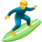 Person Surfing emoji on Apple